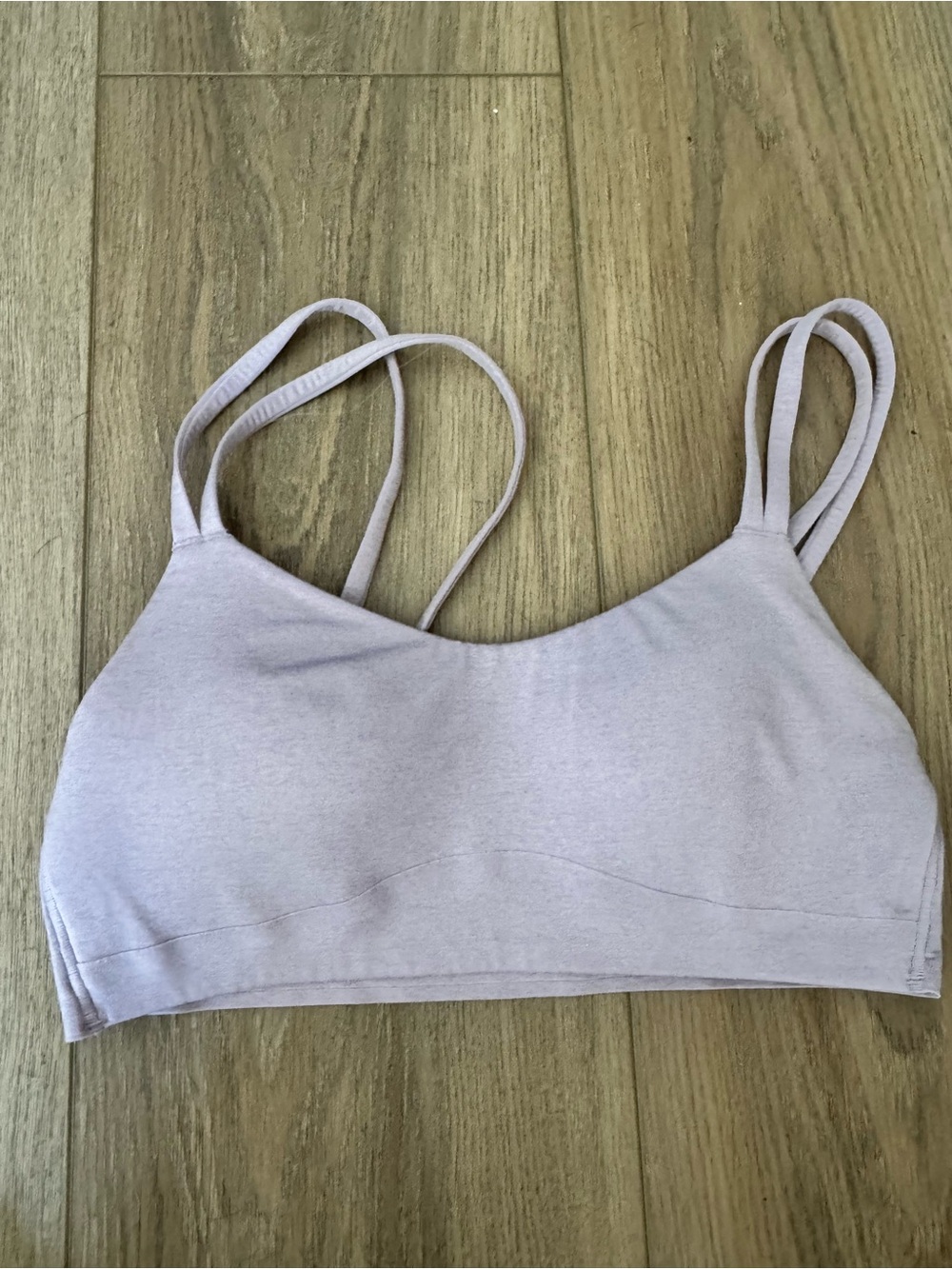 Lululemon size 2 Women's Light lavender Double-Strap sports bra. No size tag